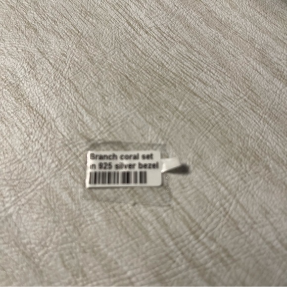 Sterling silver 925 one of a kind bezel set branch coral earrings - Picture 9 of 10